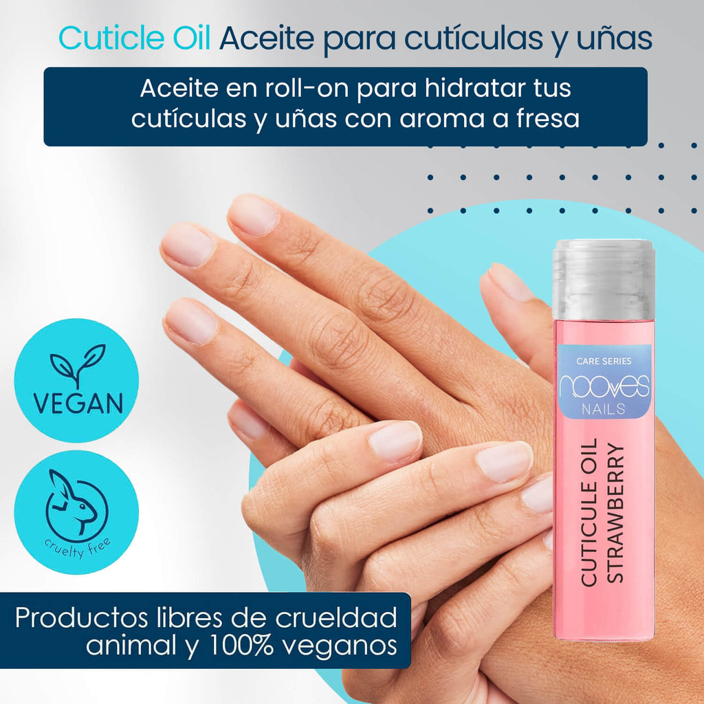 Cuticle Oil Strawberry Roll On 10ml - Aceite para Cutículas Aroma Fresa
